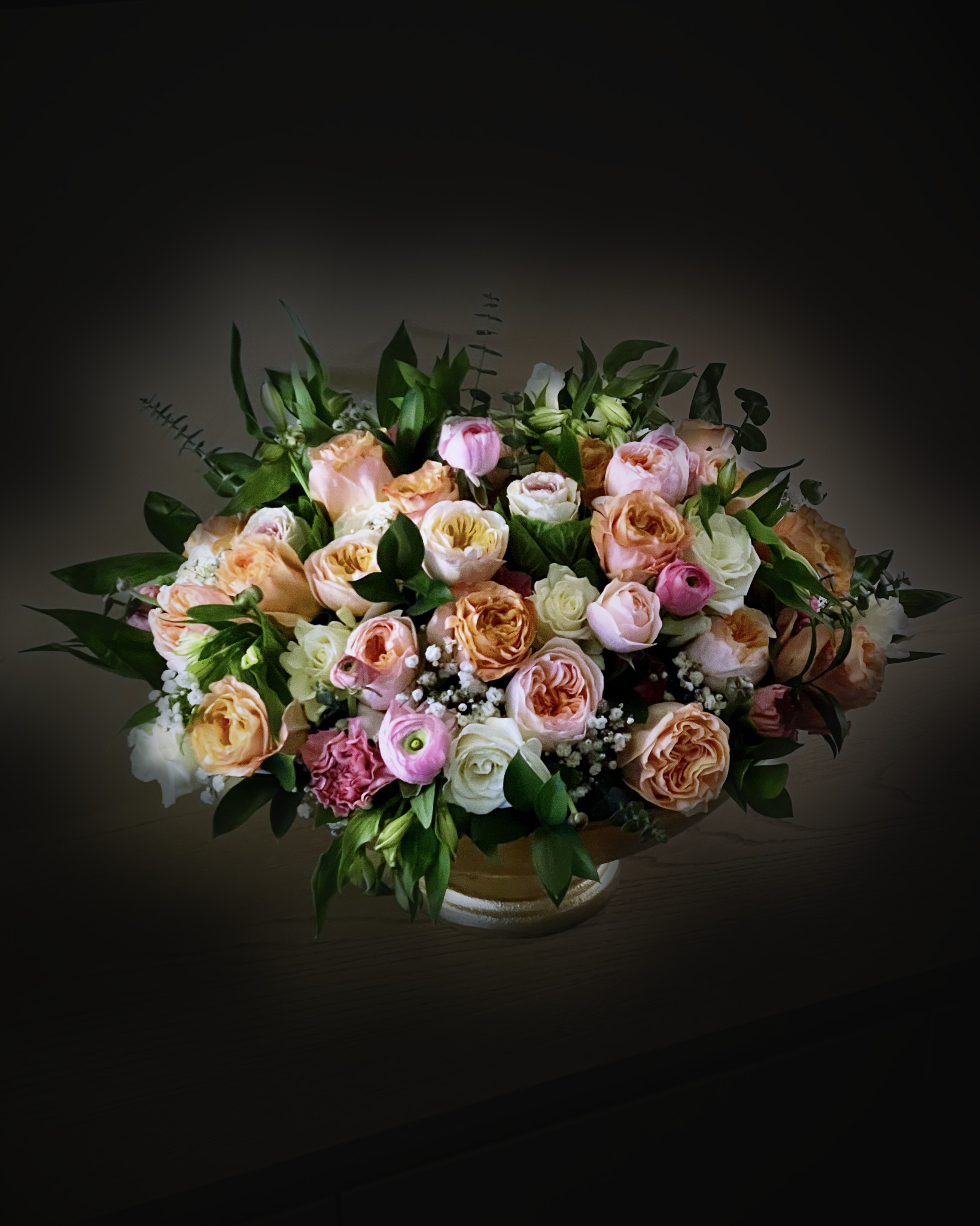 Living-room flowers as an old-master still life